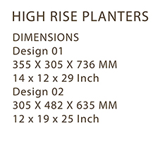 High Rise Planters by Sahil & Sarthak